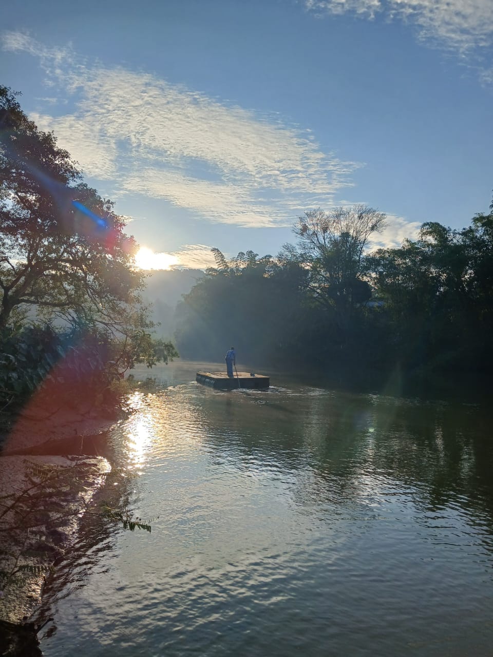 Morning River Bank Walk
